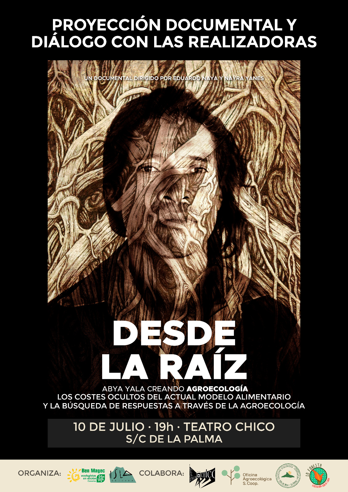 Proyección del documental "Desde la raíz" en el Teatro Chico de la Palma
