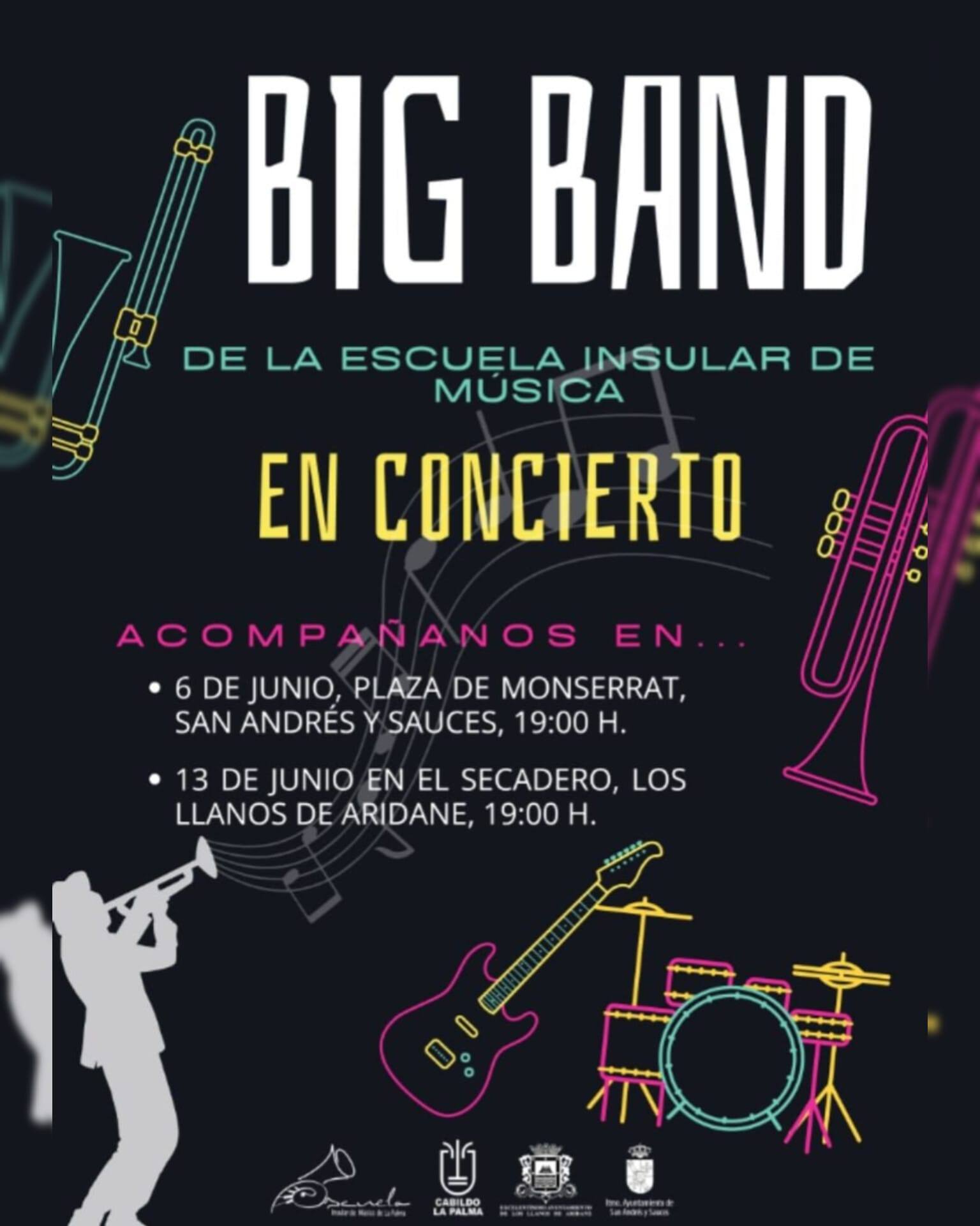 Big Band de la Escuela Insular de Música de La Palma en San Andrés y Sauces