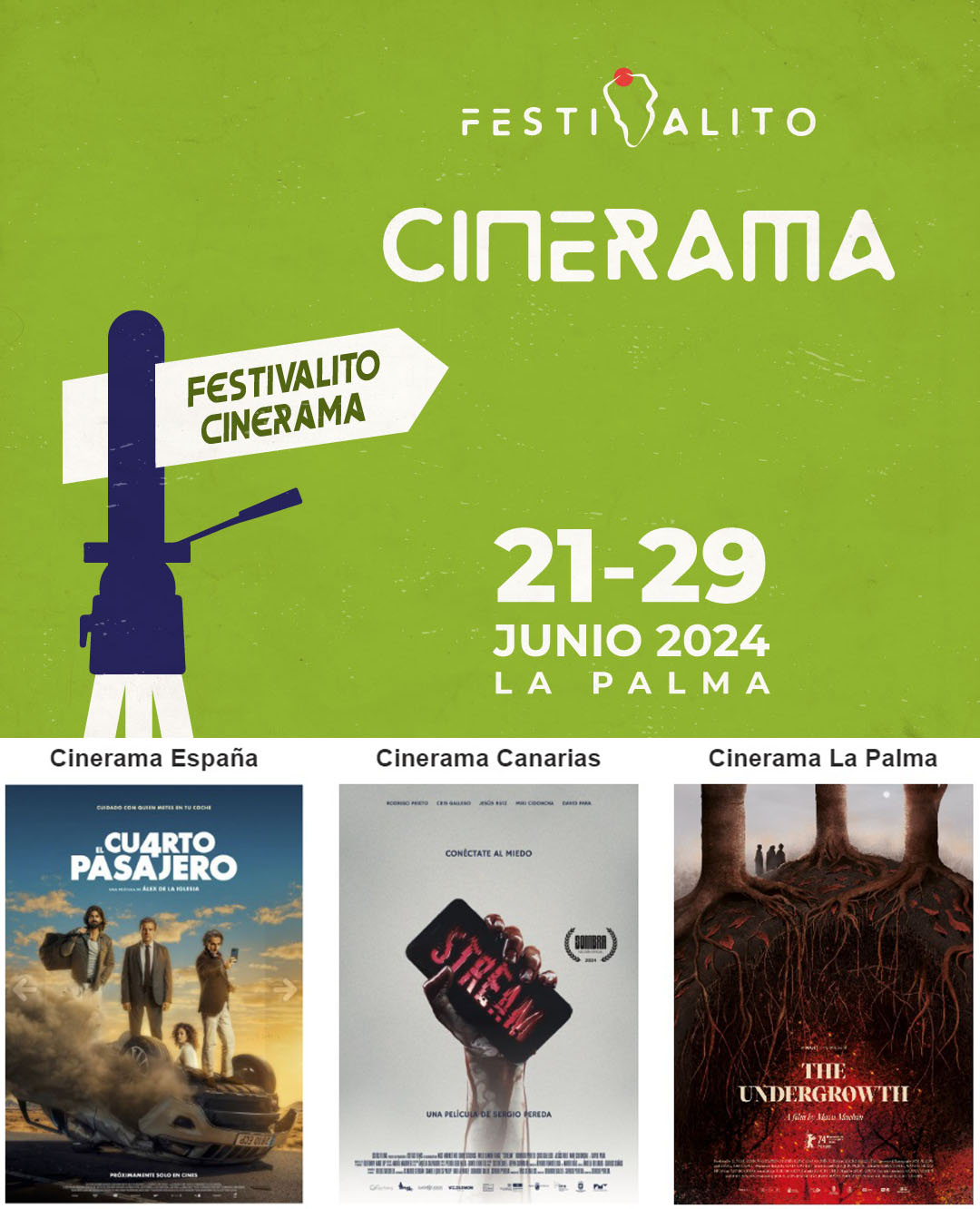 Festivalito Cinerama proyecta más de 30 filmes rodados en La Palma, Canarias y España